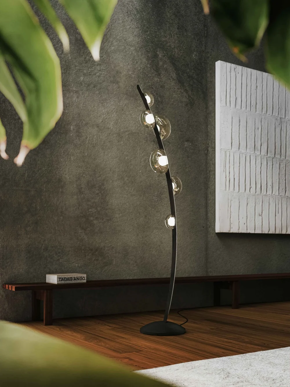 floor lamp vegan leather / iridescent metal-coating - Image 4