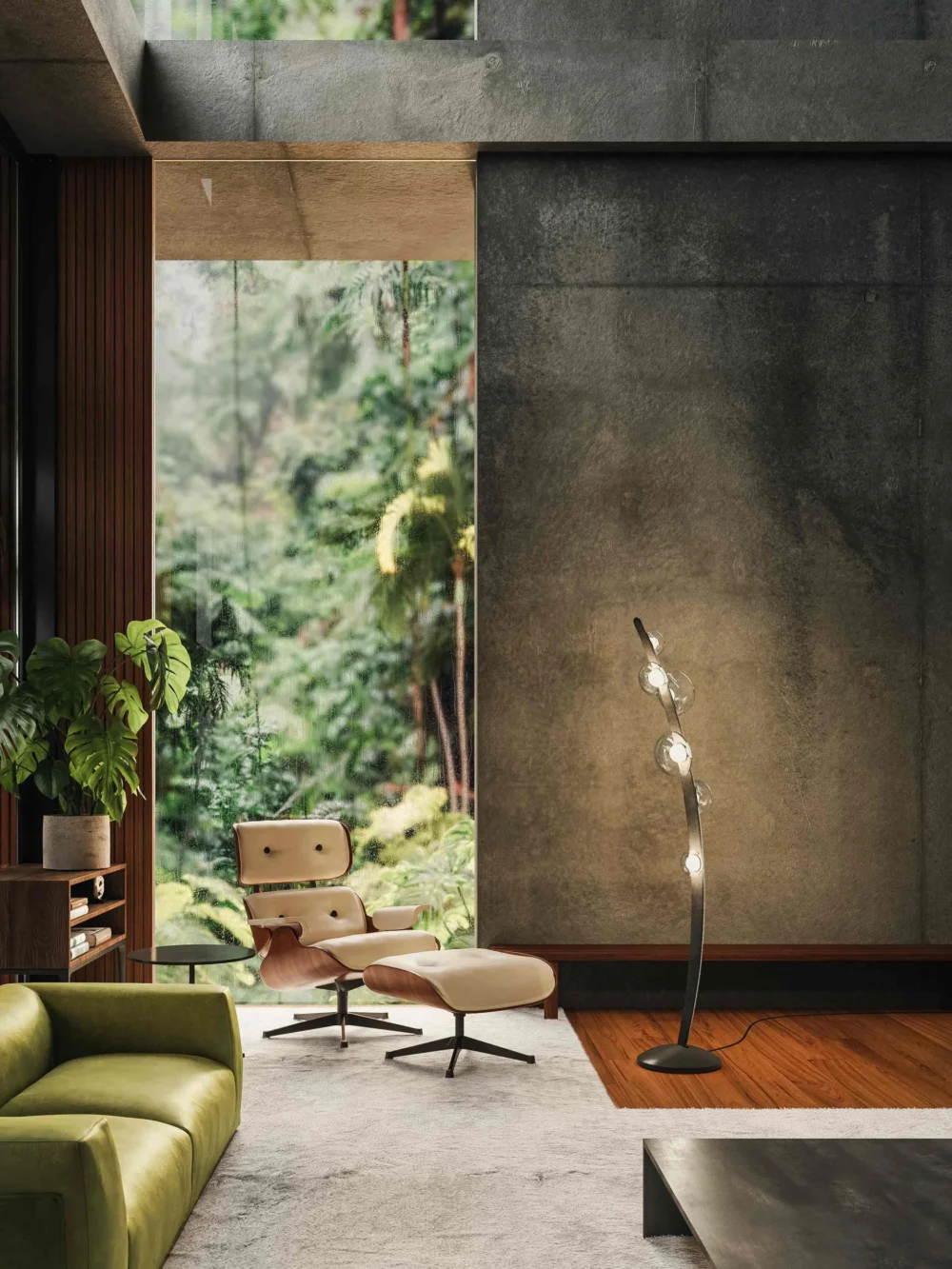 floor lamp vegan leather / iridescent metal-coating - Image 5