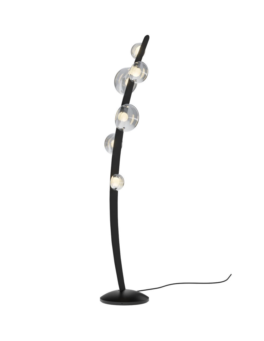 floor lamp vegan leather / iridescent metal-coating