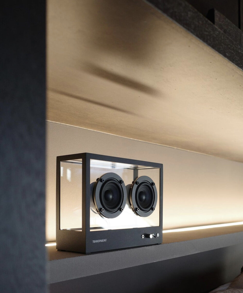 Small Transparent Speaker - Black - Image 8
