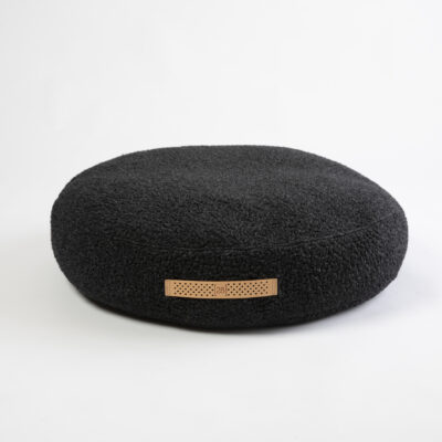 Round Cushion Bouclé Wool - Charcoal - Image 2