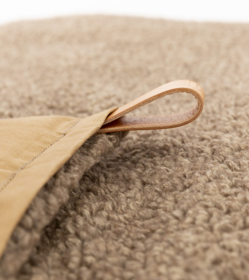 Wool Slim Dog Cushion - Havana - Image 2