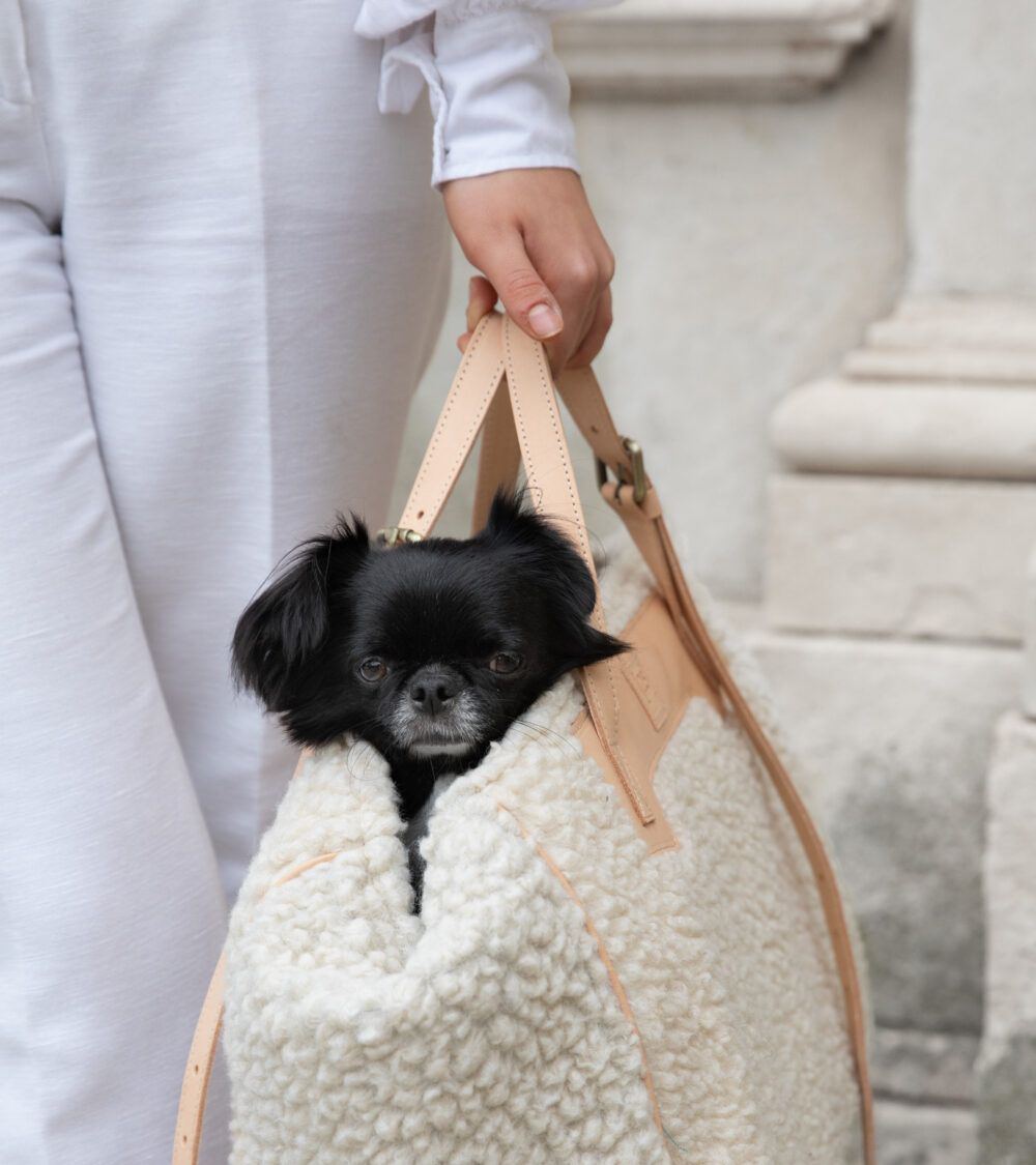 Bouclé Wool Dog Bag - Image 8