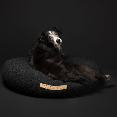 Round Cushion Bouclé Wool - Charcoal - Image 3