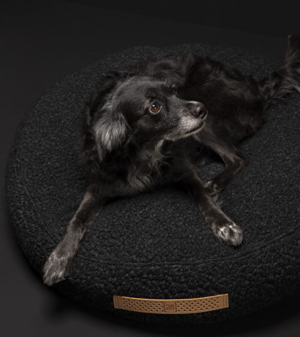 Round Cushion Bouclé Wool - Charcoal - Image 5
