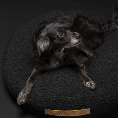 Round Cushion Bouclé Wool - Charcoal - Image 5