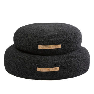 Round Cushion Bouclé Wool - Charcoal