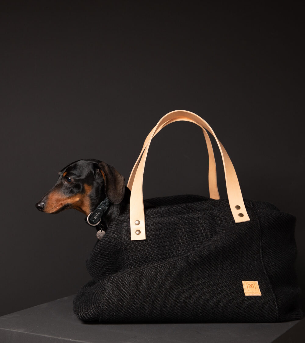 Jute Dog Bag - Black - Image 6