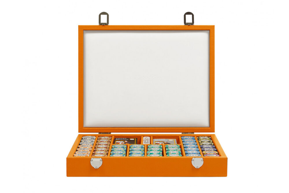 Poker set 440 chips Buffalo Orange