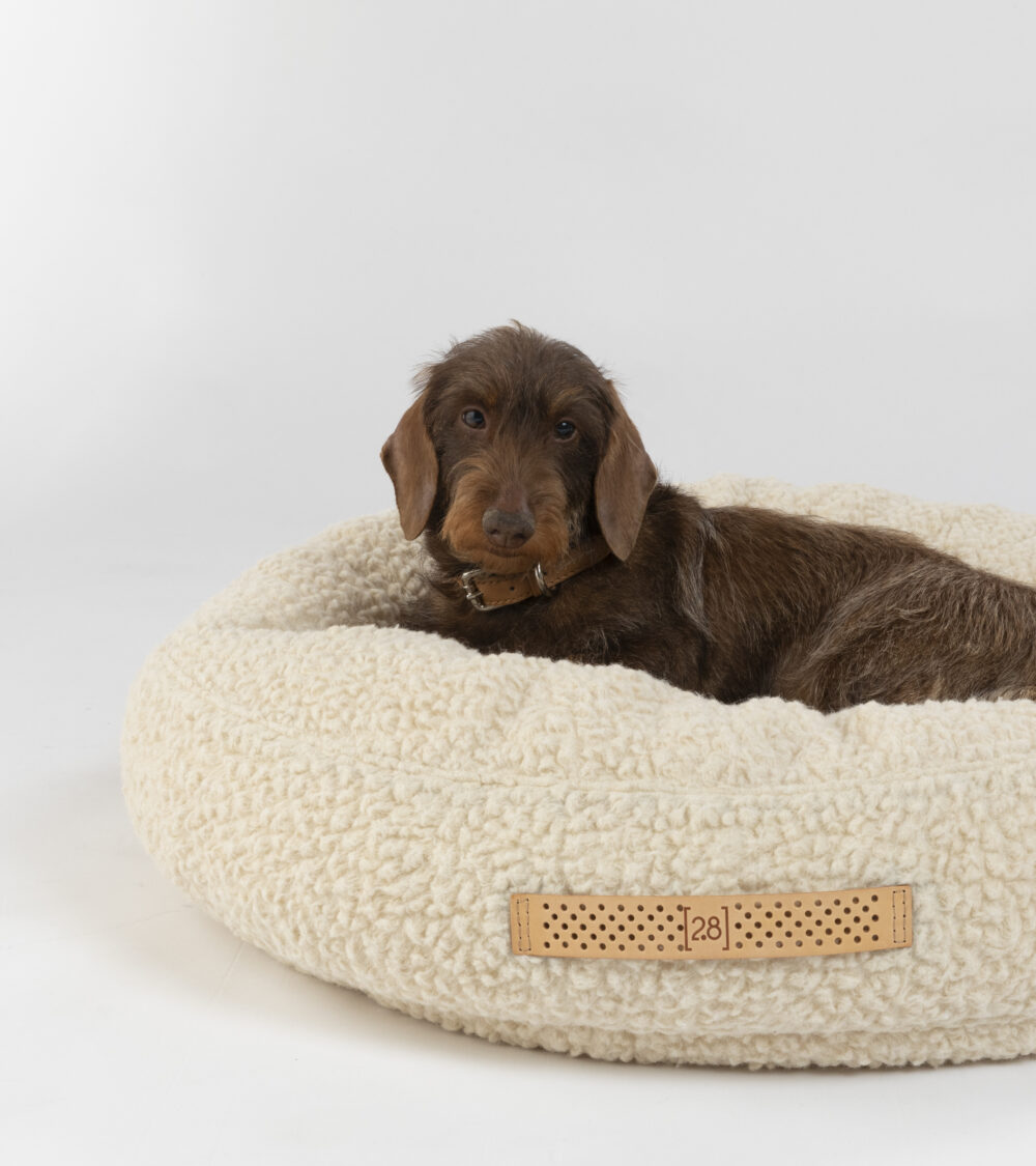 Round Cushion Bouclé Wool - Cream - Image 5