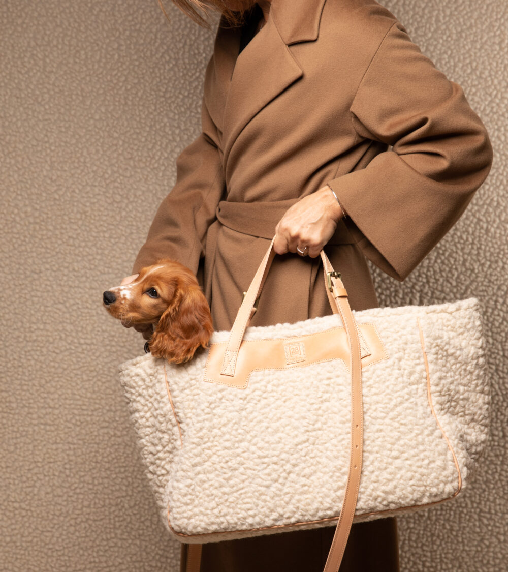 Bouclé Wool Dog Bag - Image 11