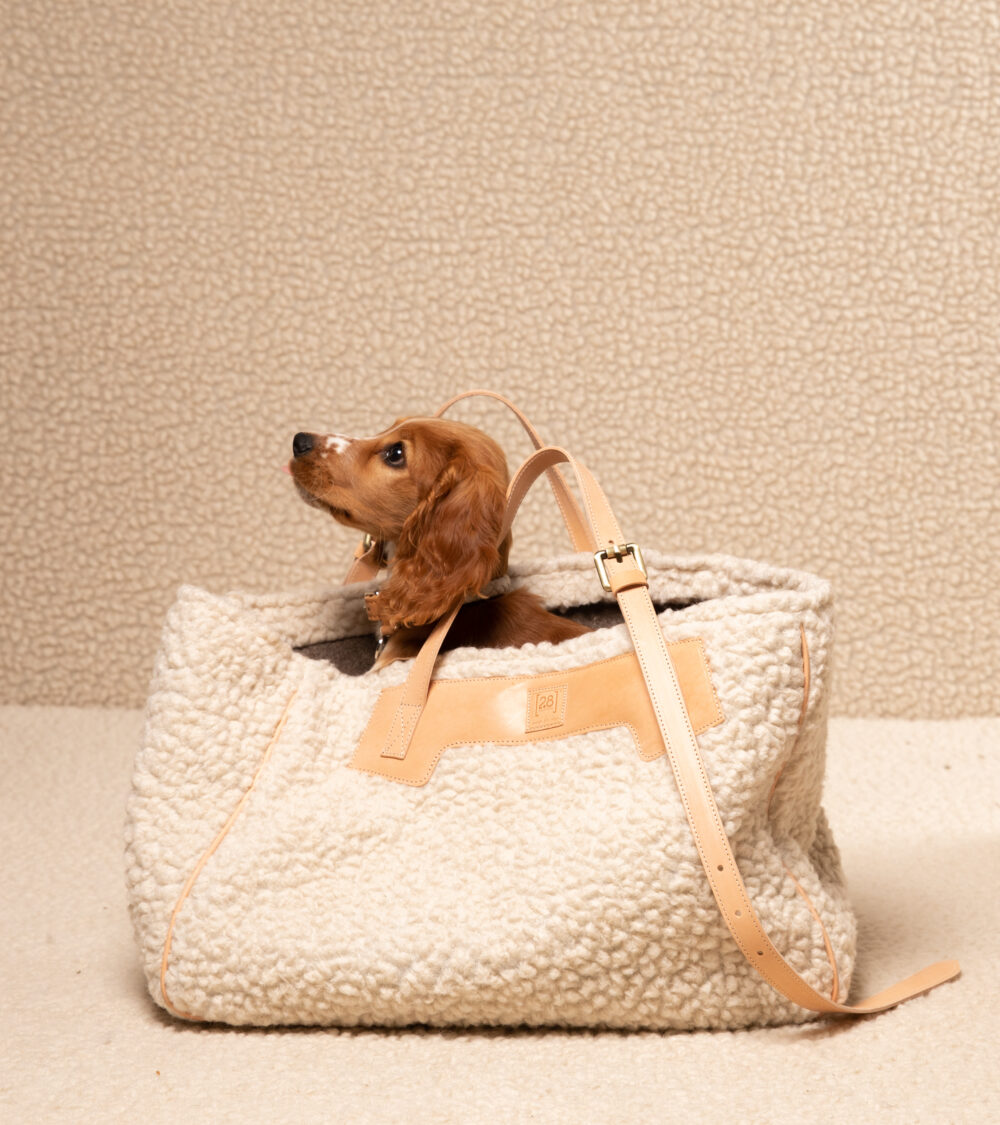 Bouclé Wool Dog Bag - Image 10