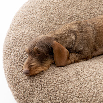 Round Cushion Bouclé Wool - Natural - Image 4