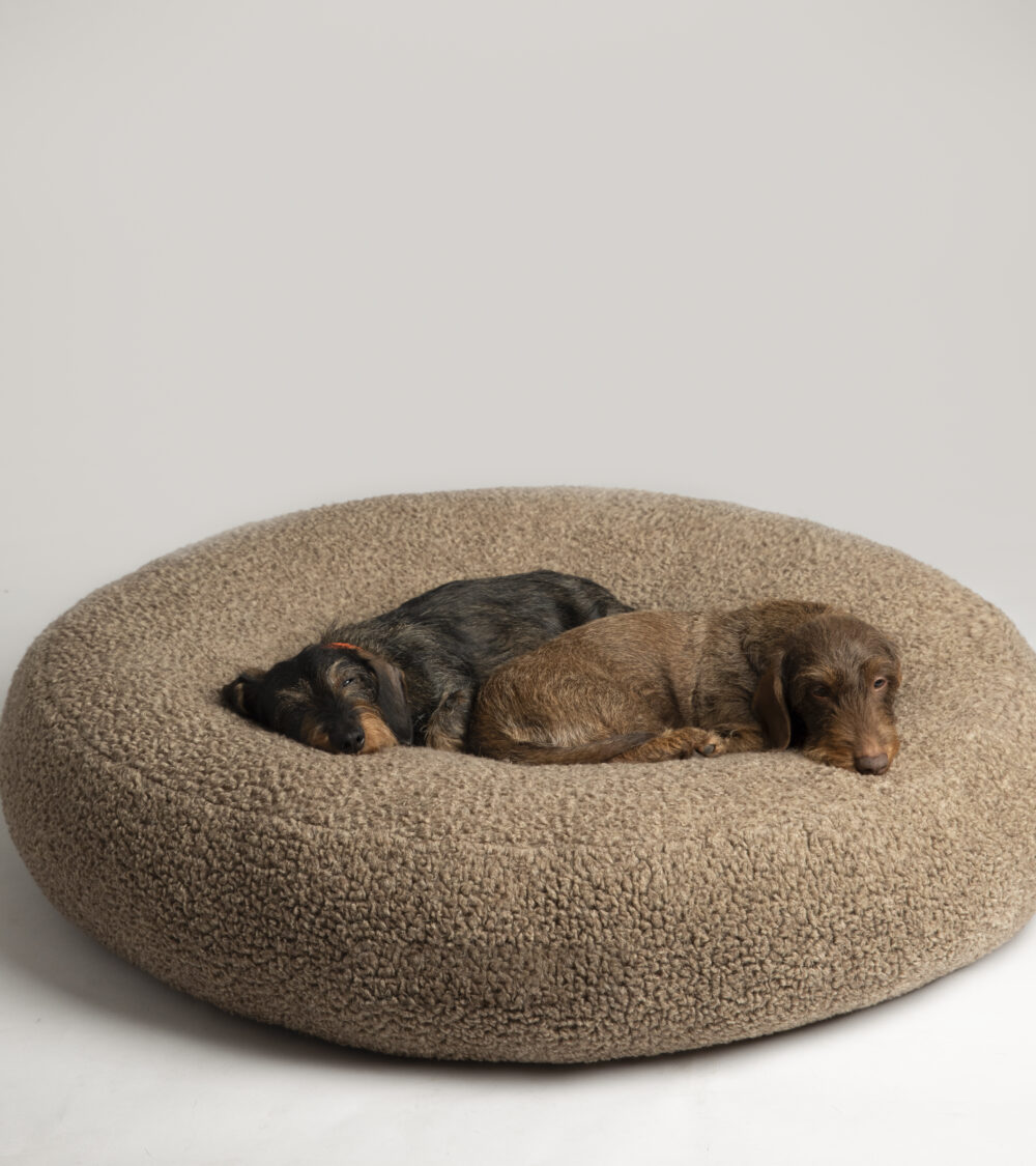 Round Cushion Bouclé Wool - Natural - Image 5