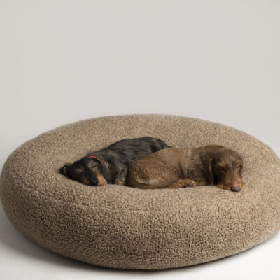 Round Cushion Bouclé Wool - Natural - Image 5