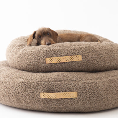 Round Cushion Bouclé Wool - Natural