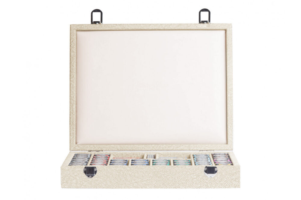 Poker set 440 chips Shagreen Beige