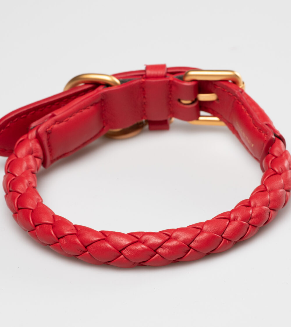Real Nappa Leather Collar - Cheeky red - Image 2