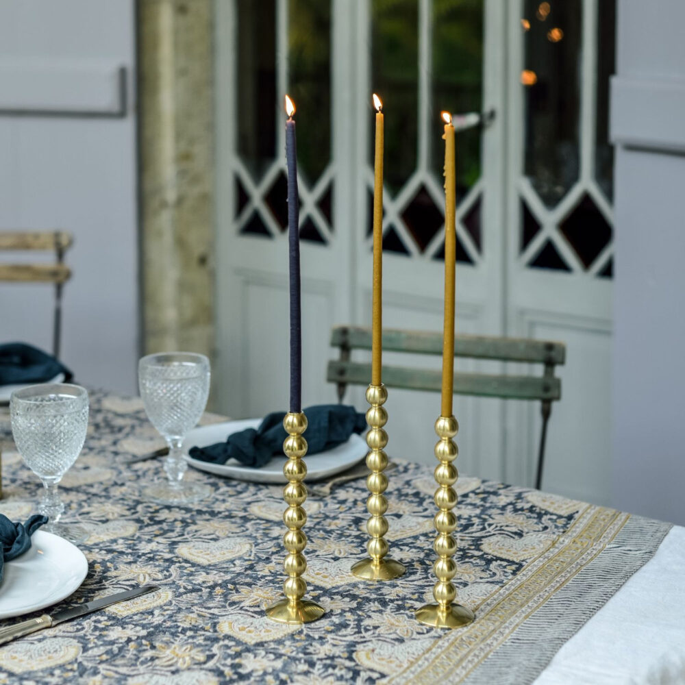 Brass Candle Holder Perles - Image 3