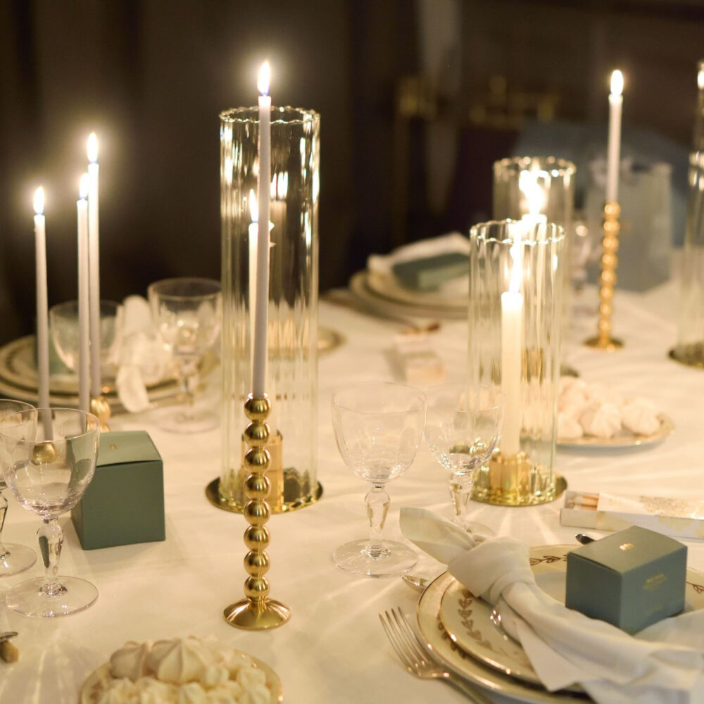 Brass Candle Holder Perles - Image 4