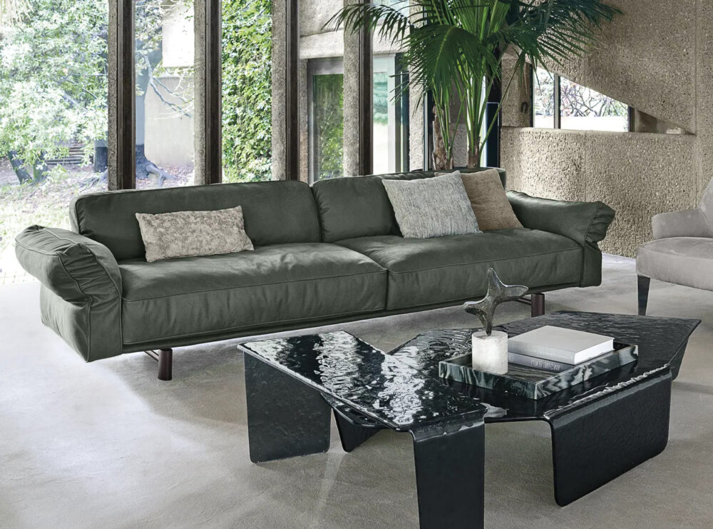 Close To Me Sofa - Green Soft Leather