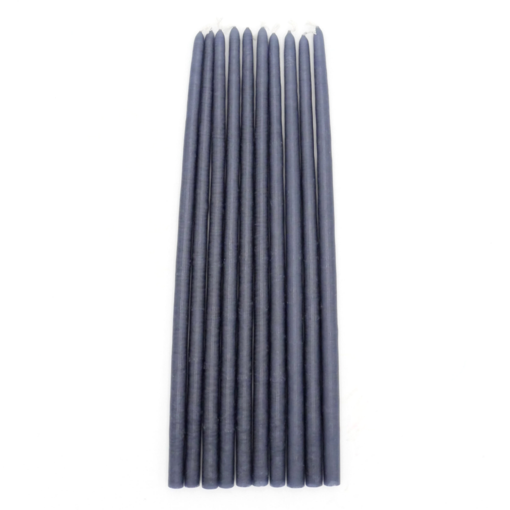 Set Of 10 Thin Candles - Ikat Abysse - Image 2