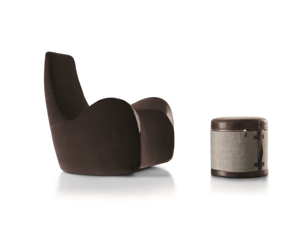 Troy Armchair With Pouf - Set of 2